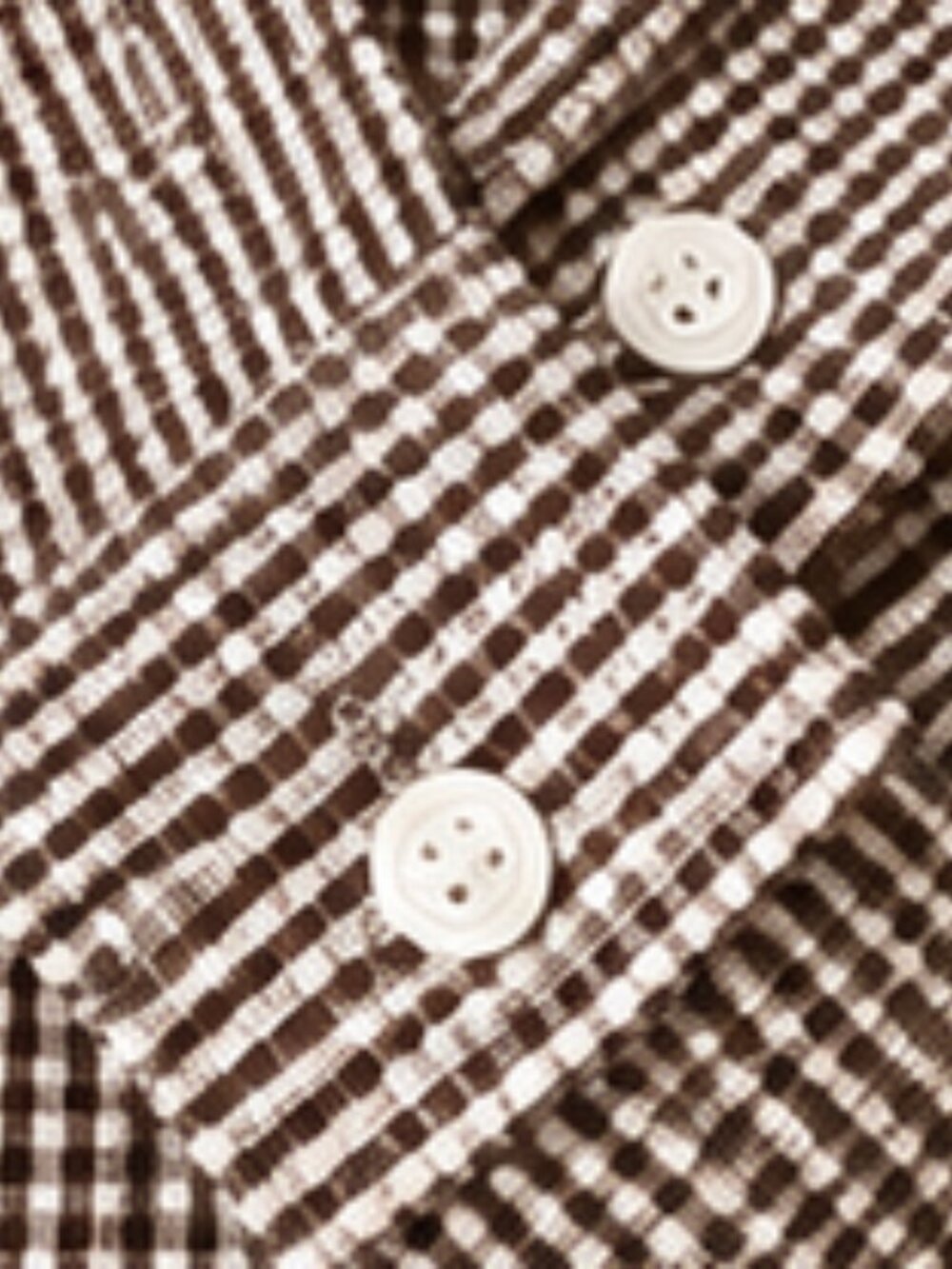 Brown NWOT Gingham Tie Neck Blouse Women's Large Long Sleeve Career Top - Picture 5 of 7